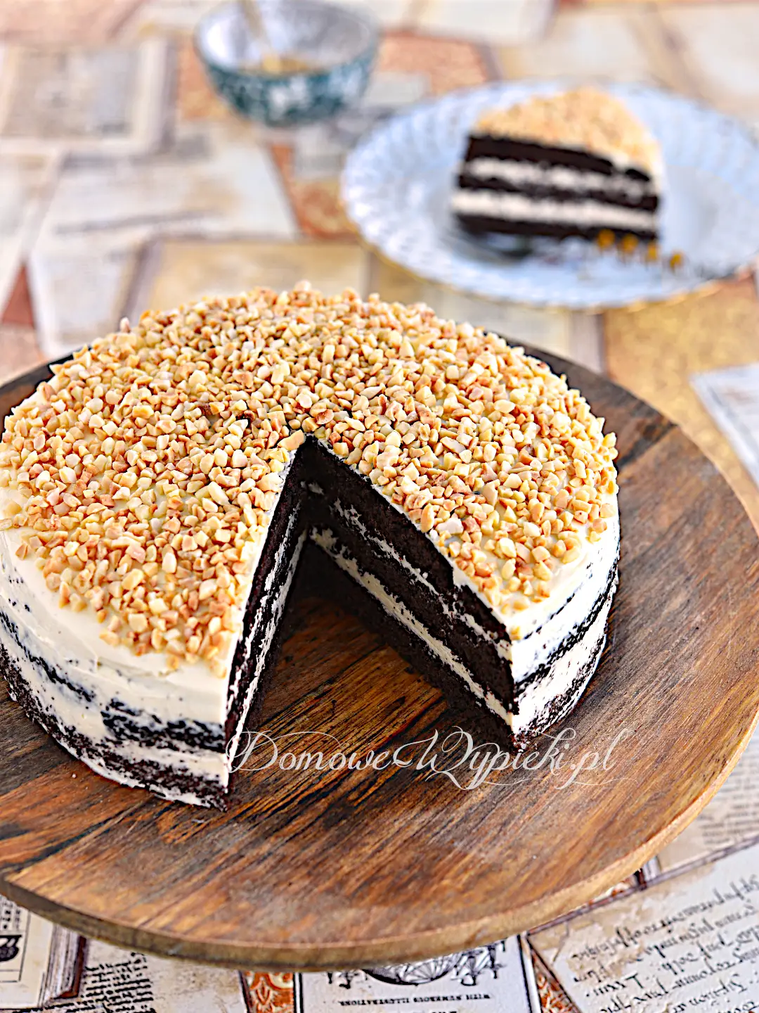 Tort czekoladowy z masą maślaną (low carb, keto)