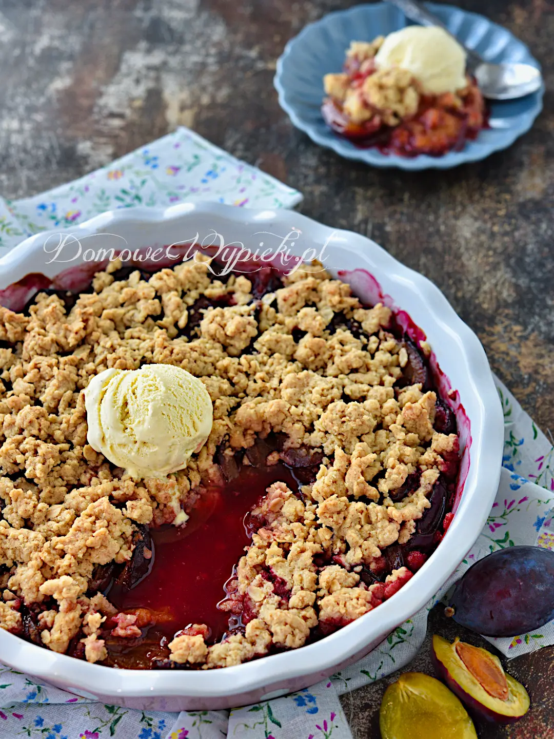 Crumble ze śliwkami