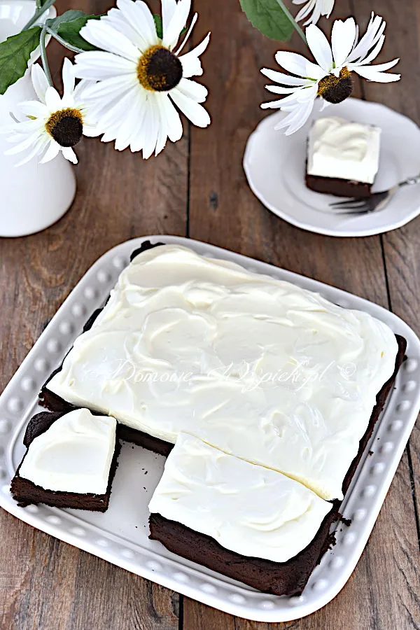 Brownies z kremem mascarpone (low carb, keto)