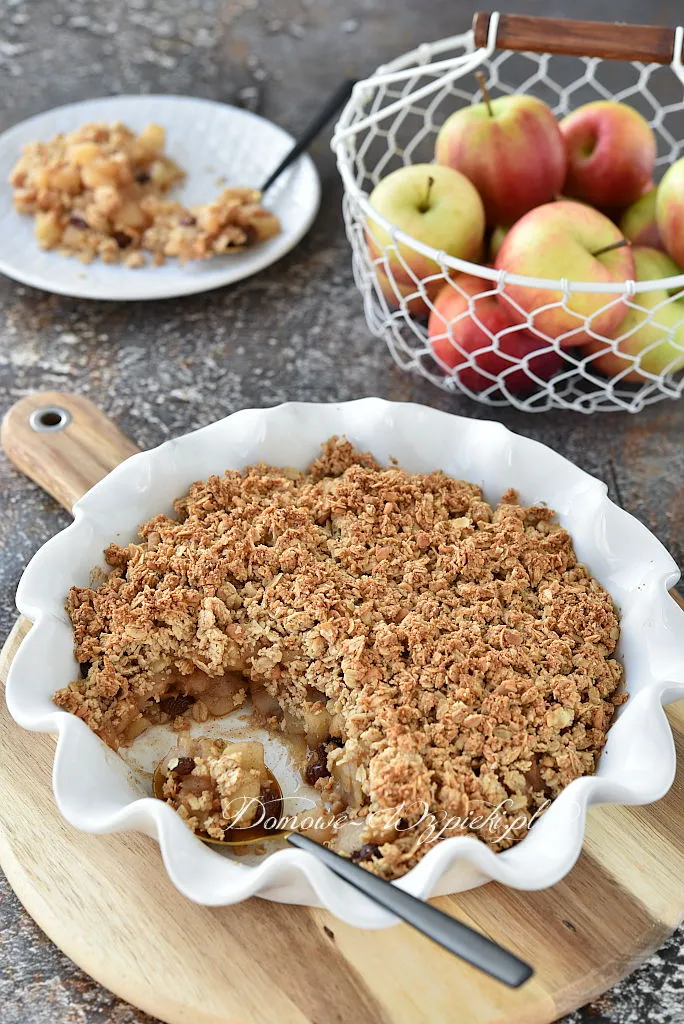 Crumble z jabłkami (wegańskie)