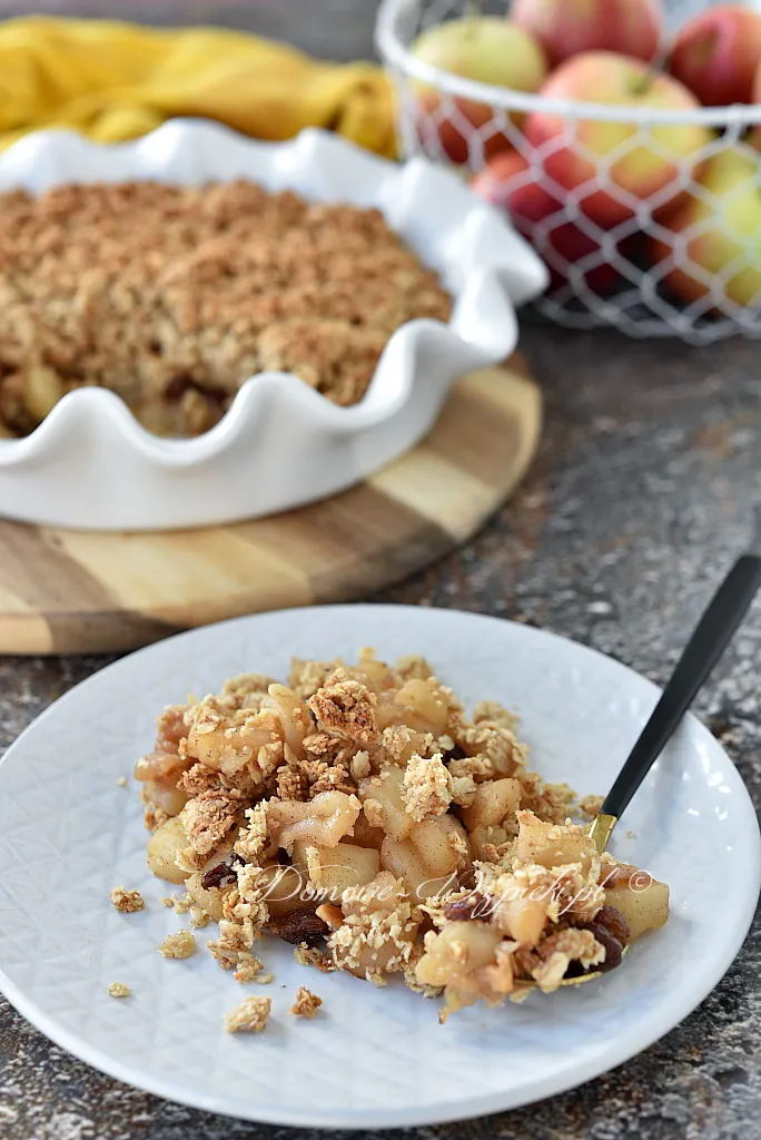 Crumble z jabłkami (wegańskie)