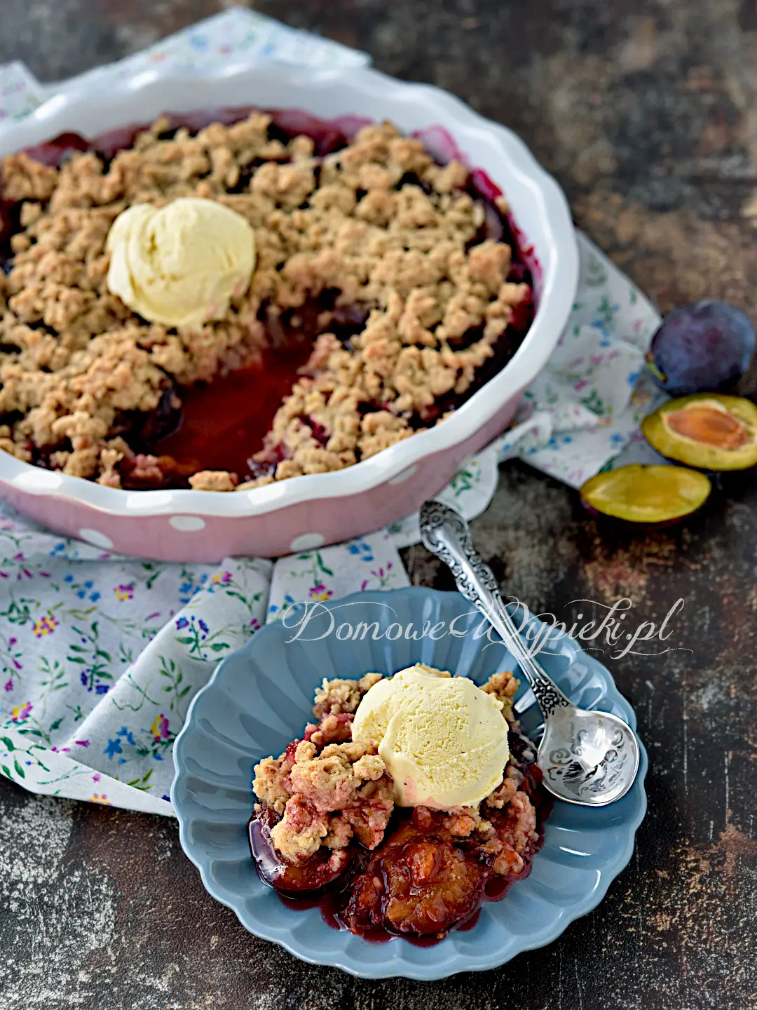 Crumble ze śliwkami