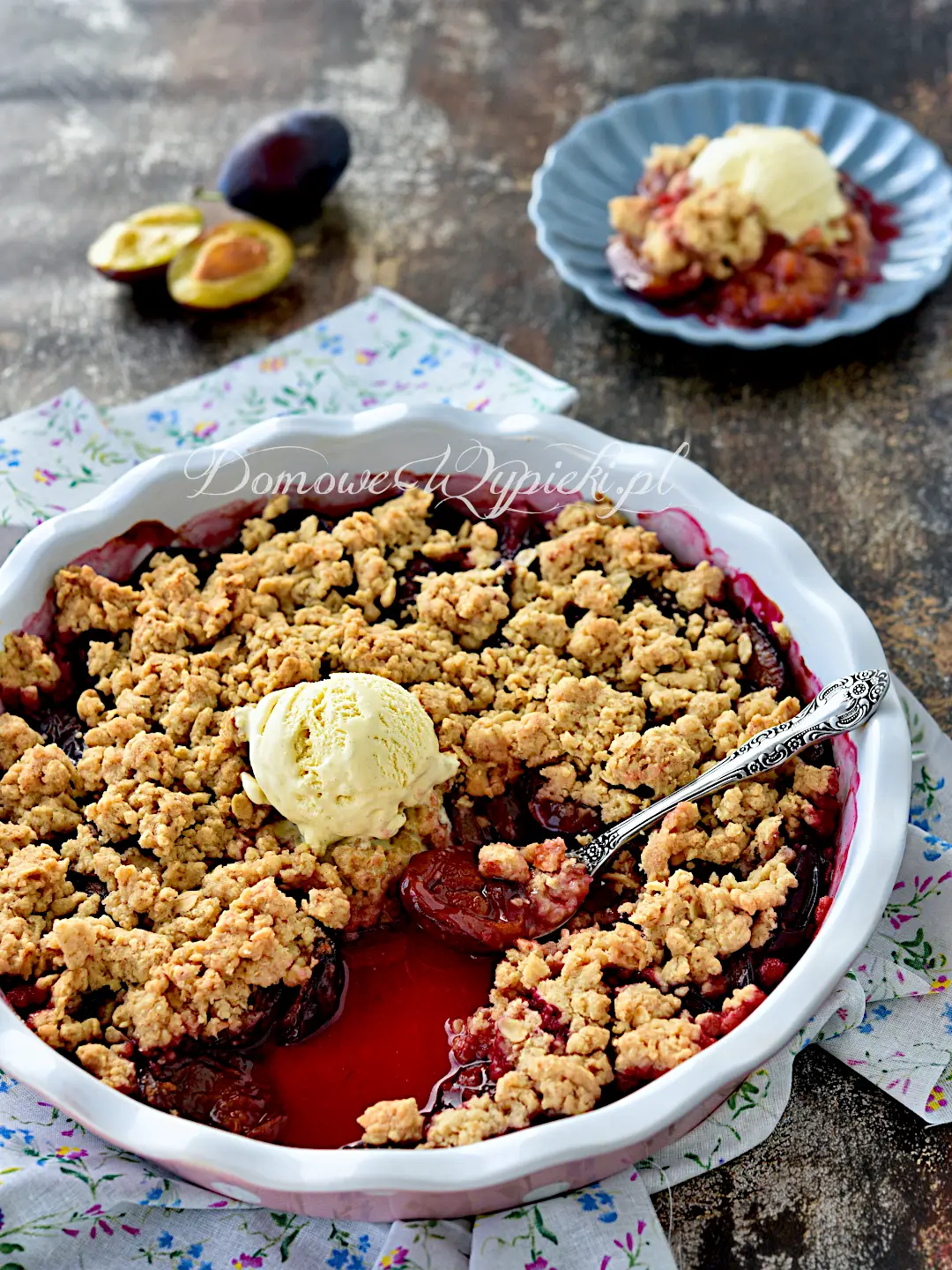 Crumble ze śliwkami