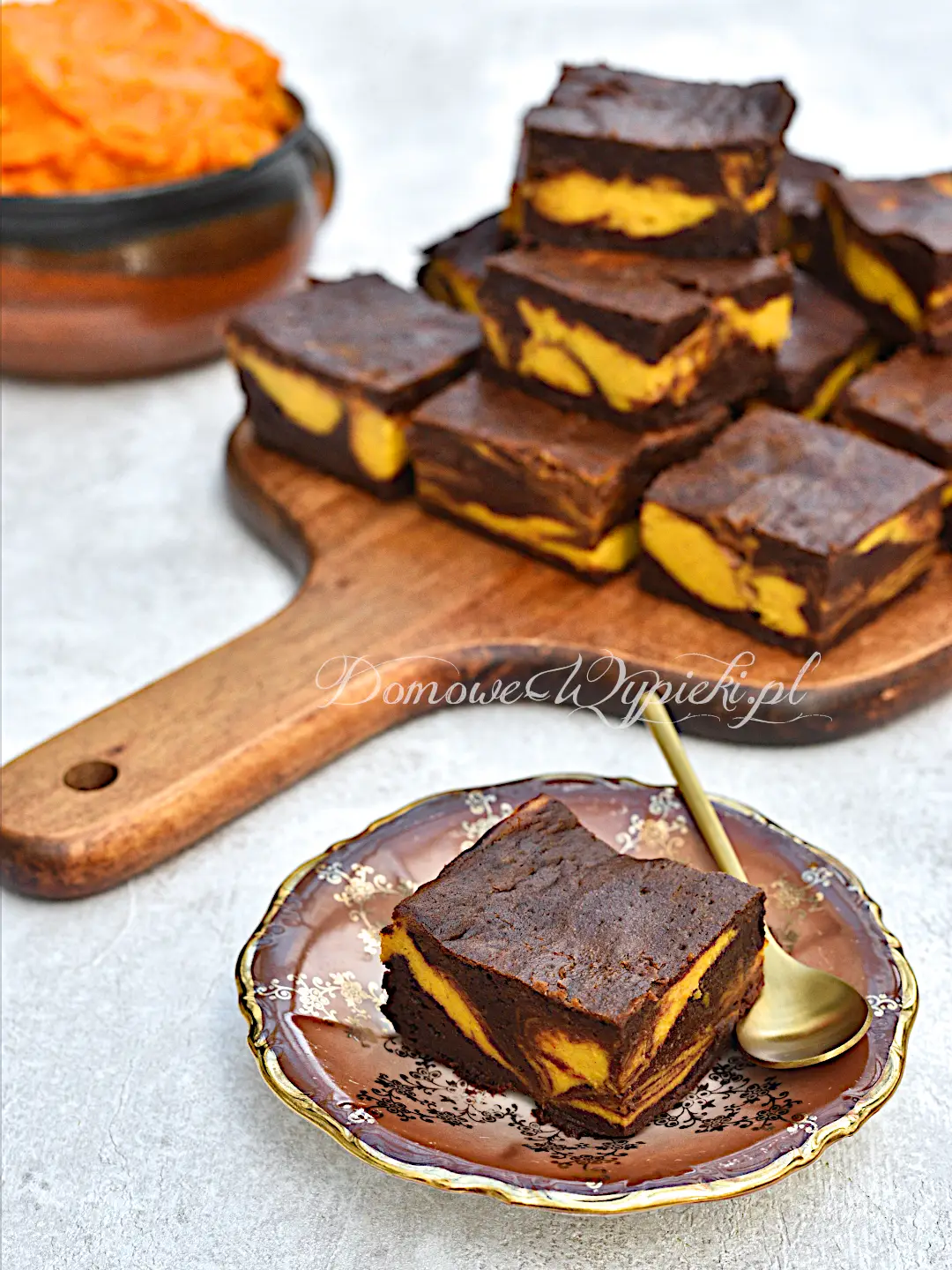 Keto sernikobrownie z dynią