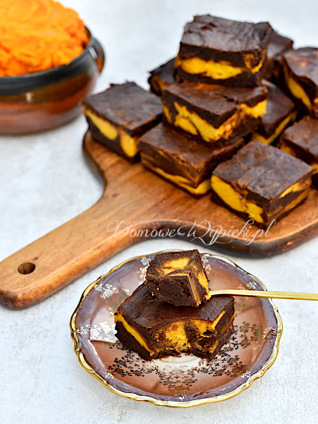 Keto sernikobrownie z dynią