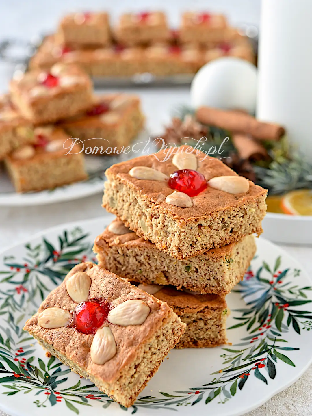 Miodowy placek bożonarodzeniowy na dużą blachę Miodowy placek bożonarodzeniowy na dużą blachę