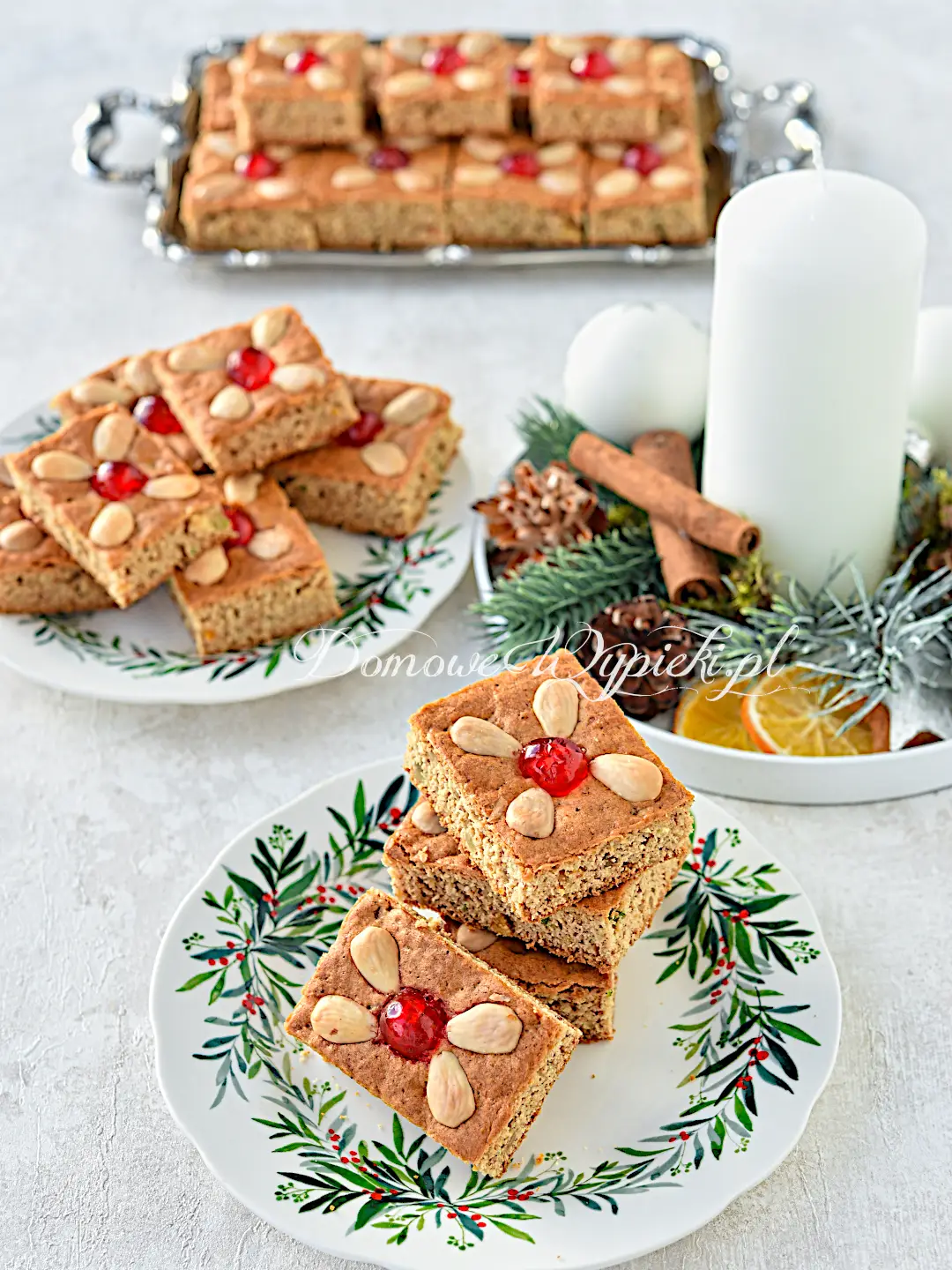 Miodowy placek bożonarodzeniowy na dużą blachę