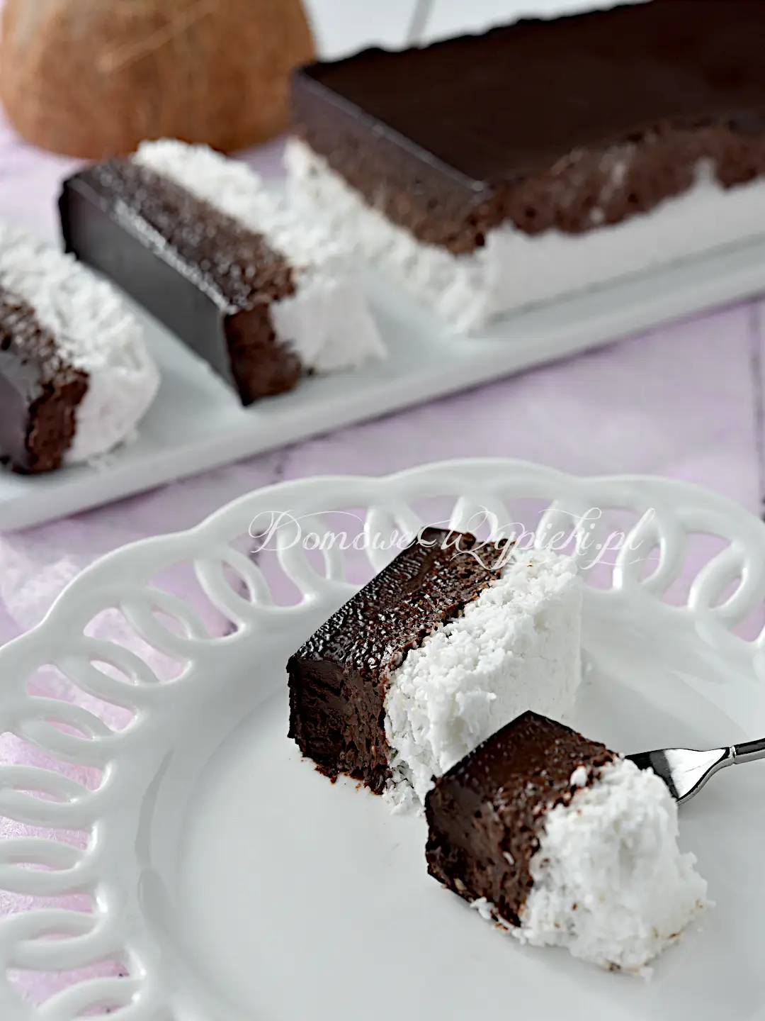 Keto ciasto Bounty bez pieczenia