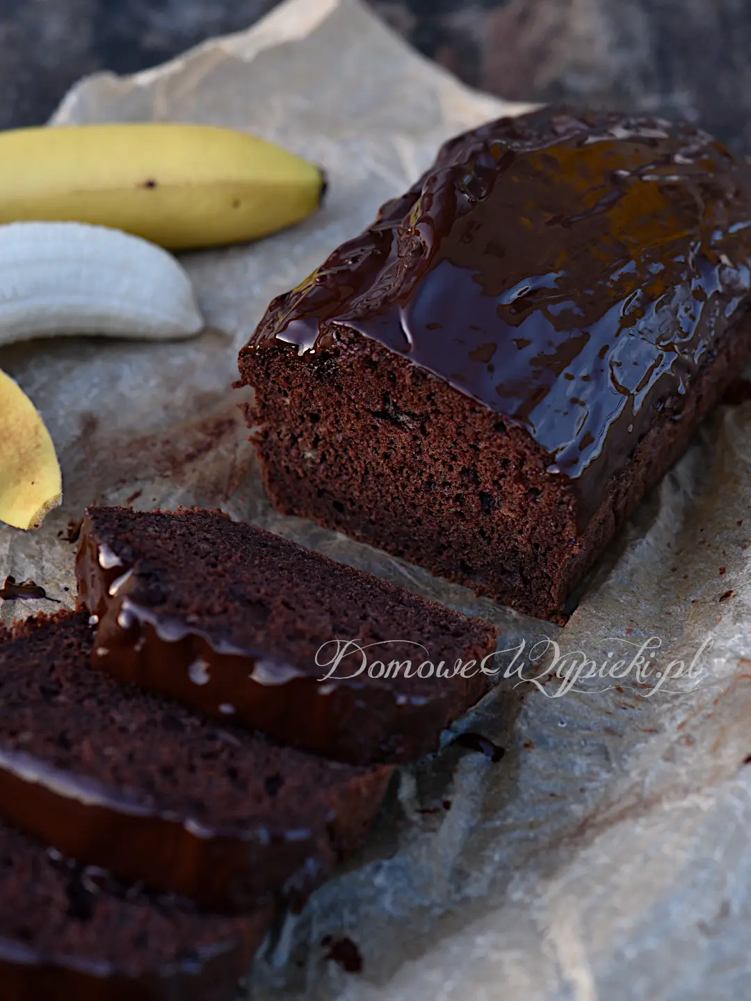 Szybki czekoladowy chlebek bananowy