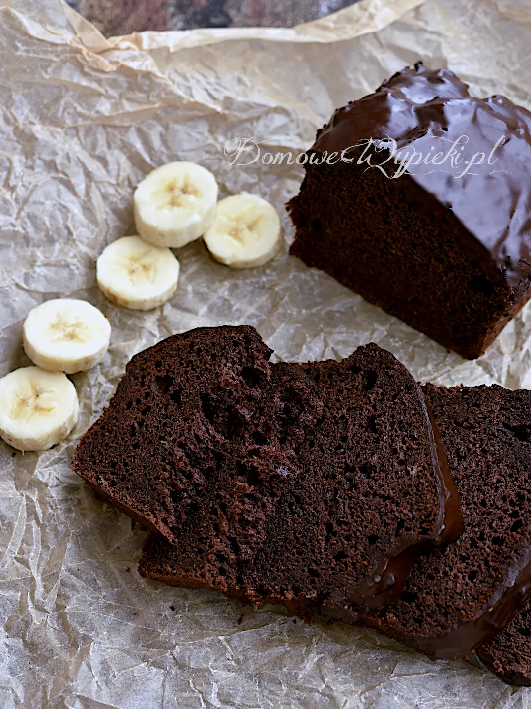 Szybki czekoladowy chlebek bananowy