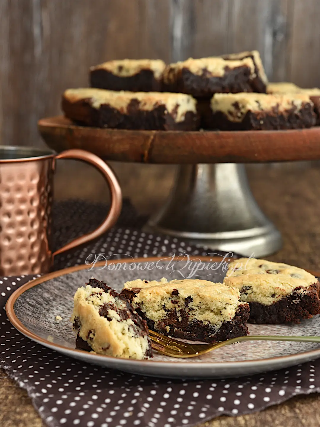 Bezglutenowe brookie - brownie z ciasteczkami Bezglutenowe brookie - brownie z ciasteczkami