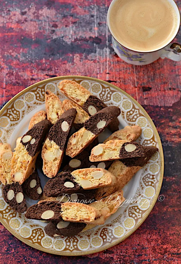 Cantuccini (Biscotti) dwukolorowe