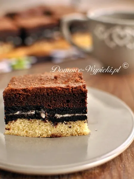 oreo brownies na ucieranym spodzie