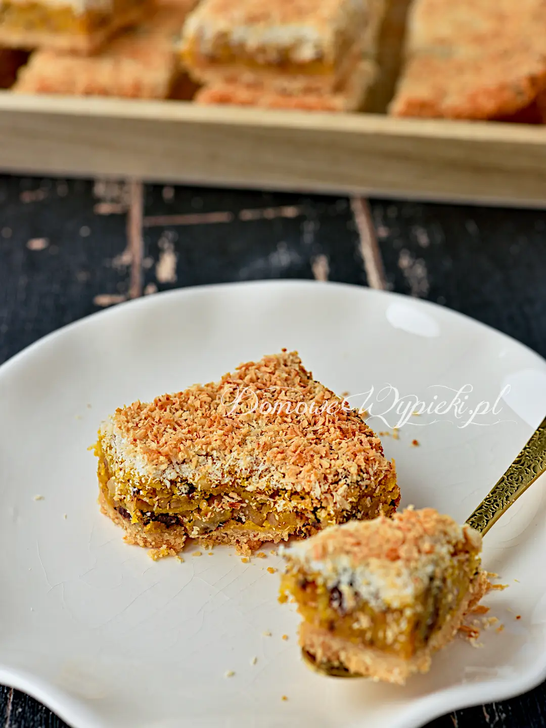 Kostka dyniowo- jabłkowa z kokosem Kostka dyniowo- jabłkowa z kokosem