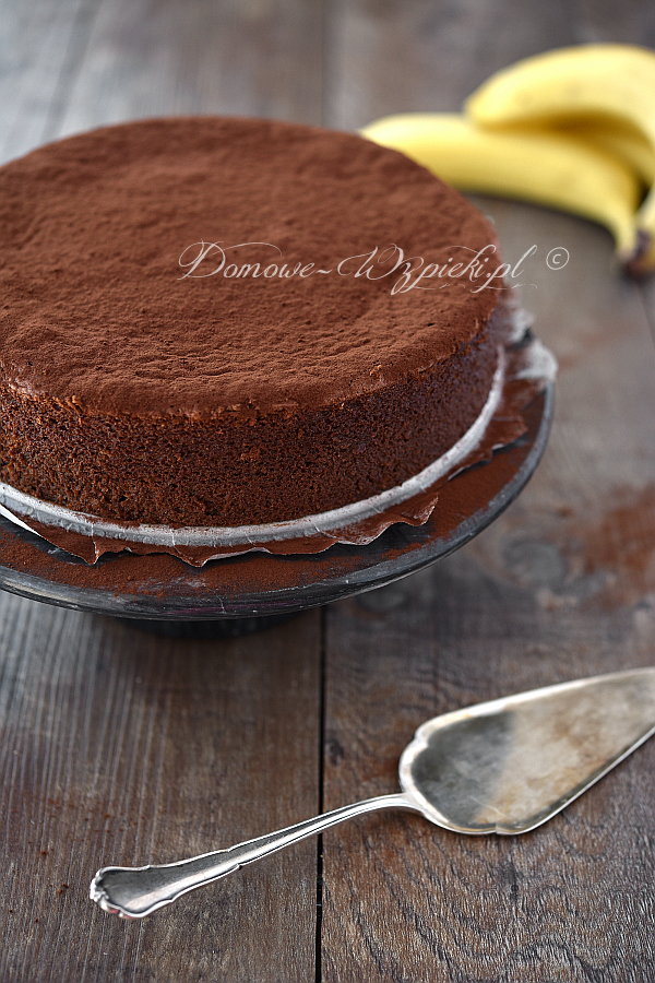 Piankowe ciasto czekoladowo- daktylowo- bananowe