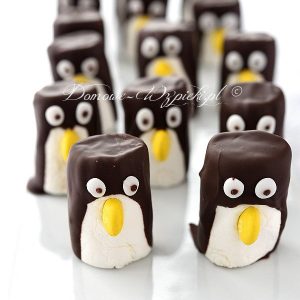 Pingwiny z pianek marshmallows